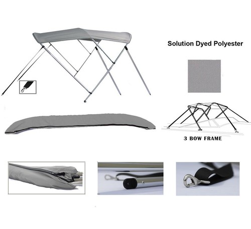Bow aluminum bimini top - 3-bow,